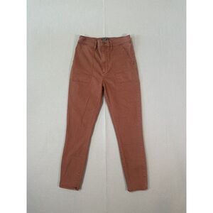 Abercrombie and Fitch Mens 27/Womens 4R Ultra High Rise Skinny Ankle Pink Color